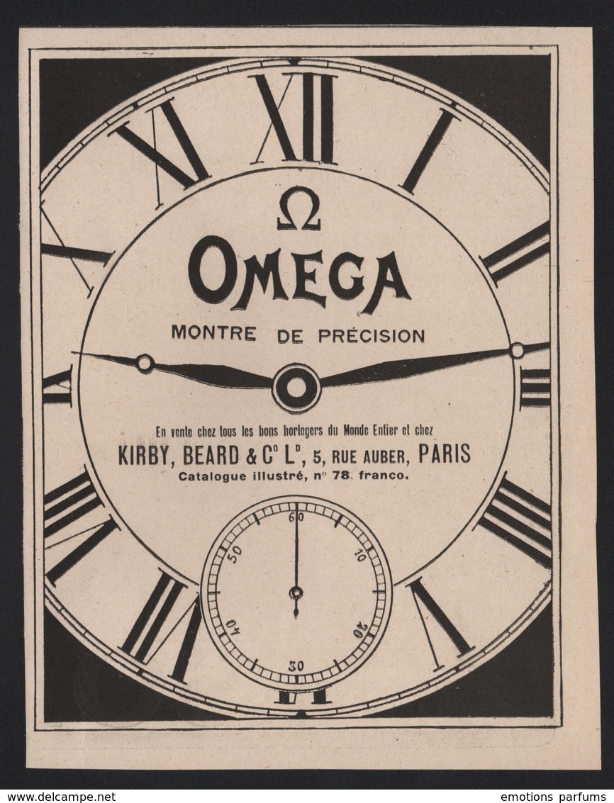 Pub Papier 1915 Montre OMEGA Montres Chronometre Horlogerie Horloger Bienne SUISSE - Reclame