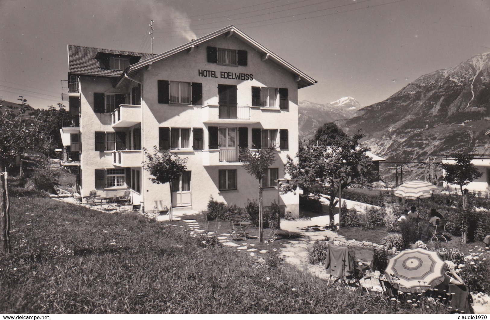 CARTOLINA - POSTCARD - SVIZZERA - HOTEL EDELWEISS UNTERBACH WALLIS - Unterbäch