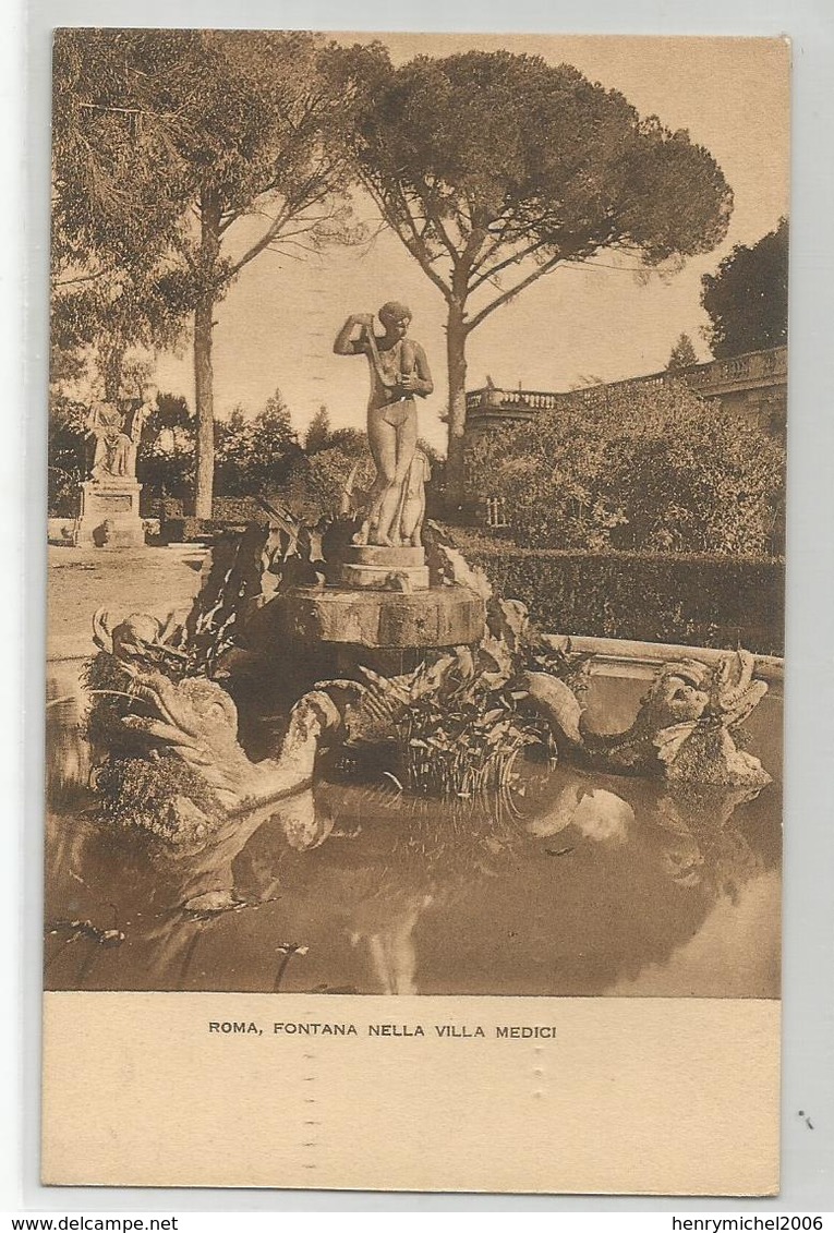 Italie Italia Italy - Roma Villa Medici Fontana Nella Ed Ernesto Richter 1189 - Parques & Jardines