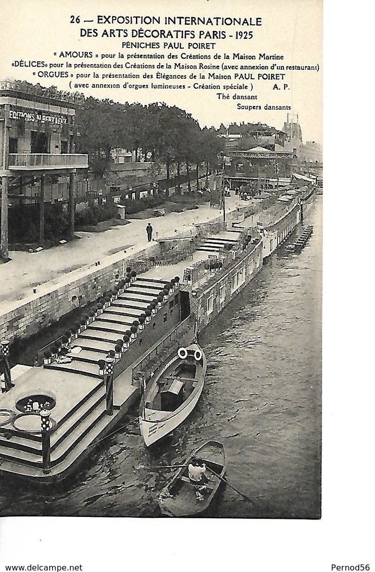 PARIS Péniches Bateaux  Barque  PAUL POIRET - Ponts