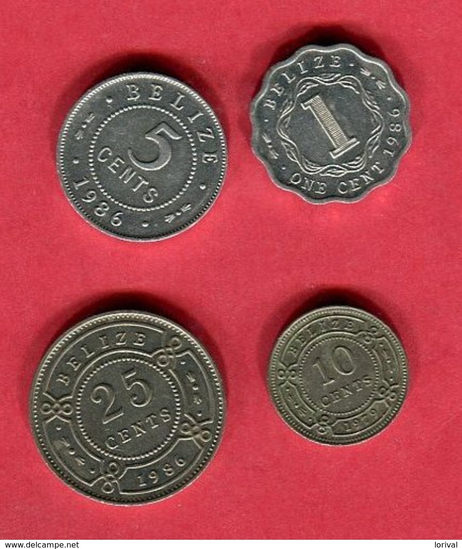 LOT 4 MONNAIES DIFFERENTES TB+ 5 - Belize