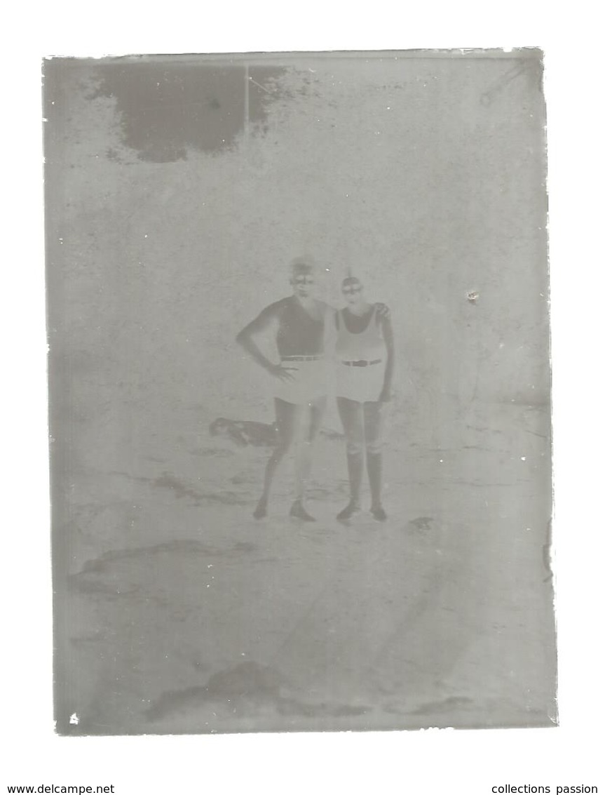 Plaque De Verre ,photographie , 12 X 9 , 2 Scans , Couple, Frais Fr 2.95 E - Plaques De Verre