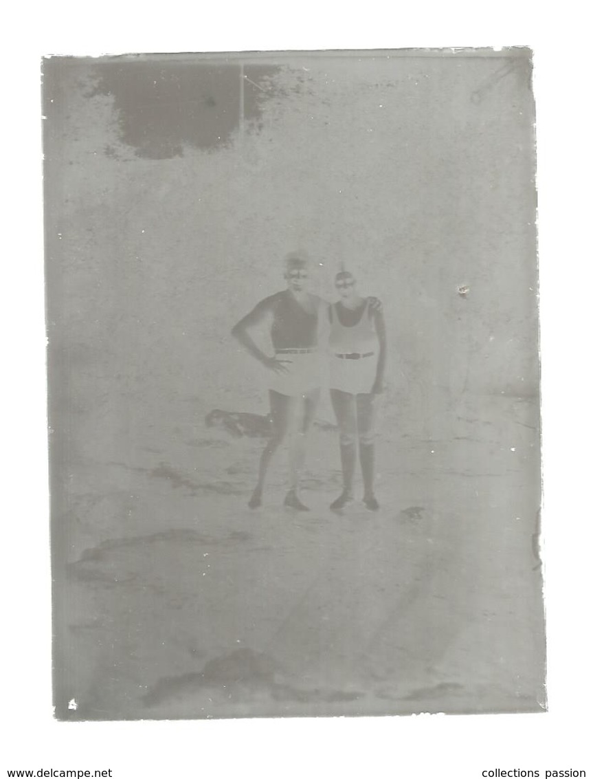 Plaque De Verre ,photographie , 12 X 9 , 2 Scans , Couple, Frais Fr 2.95 E - Diapositivas De Vidrio