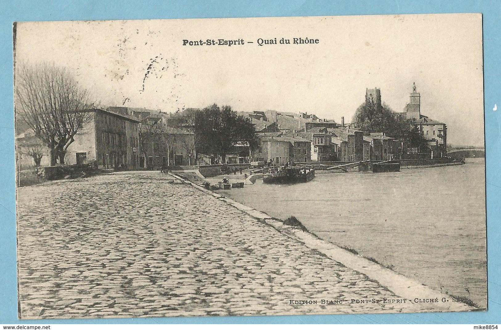 1597  CPA   PONT-SAINT-ESPRIT  (Gard)  Quai Du Rhône   +++++++++++ - Pont-Saint-Esprit