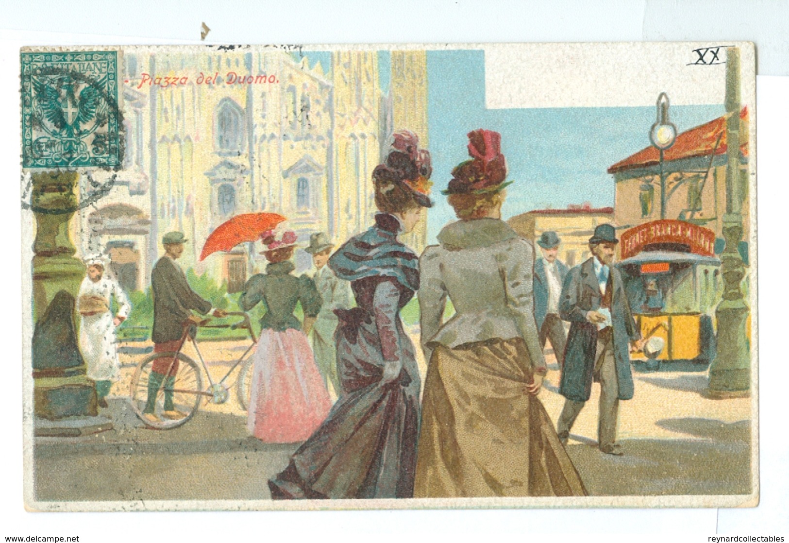 1900's, Italy, Milan, Piazza Del Duomo. Printed Art Pc, Used. - Milano (Milan)