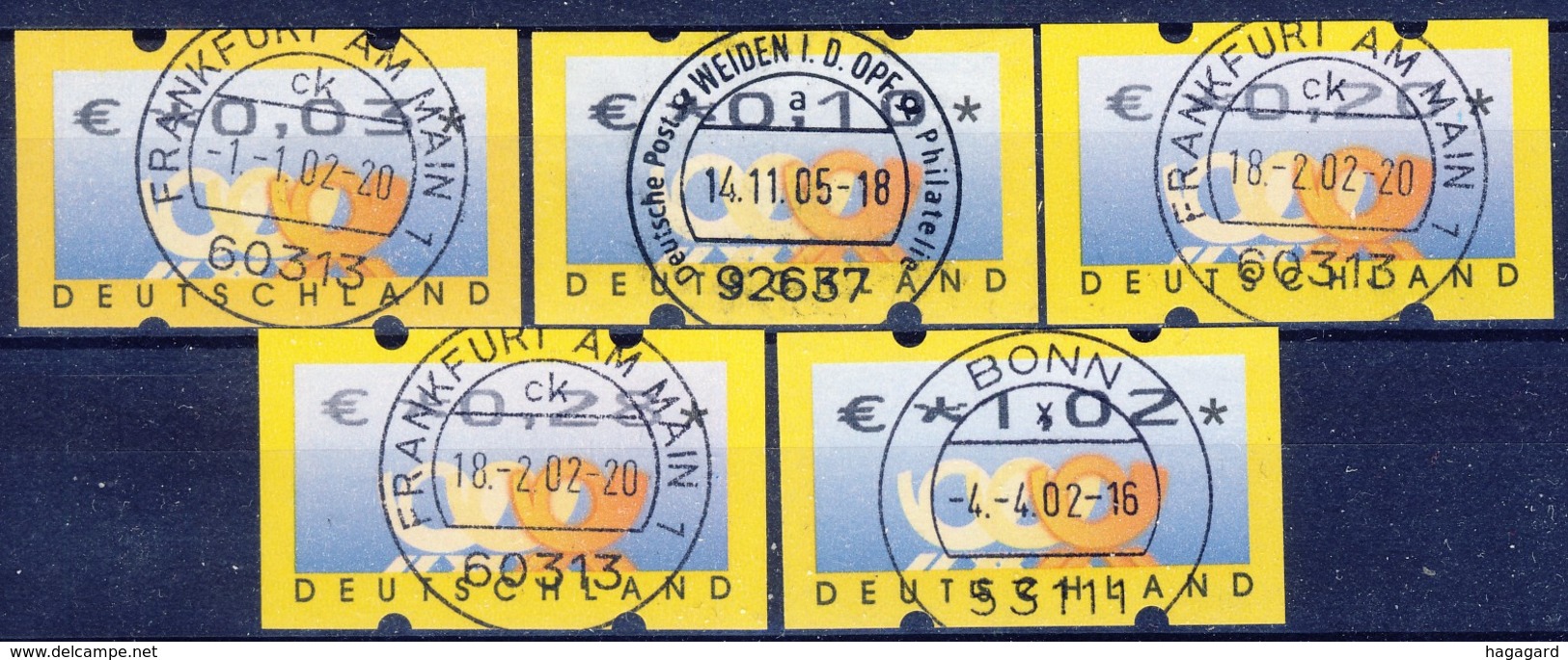 +G1995. BRD 2002. 5 Items. Cancelled - Maschinenstempel (EMA)