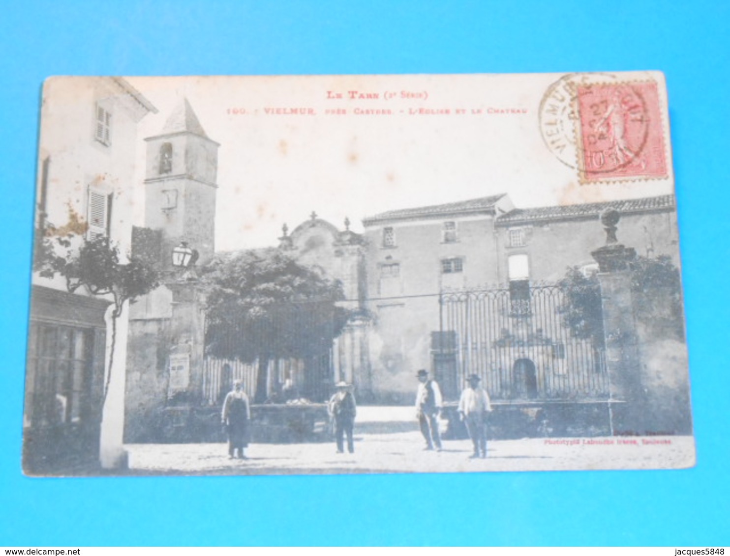 81) Vielmur N° 100 - L'eglise Et Le Chateau  : Année 1904  : EDIT : Labouche - Vielmur Sur Agout