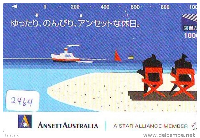 Télécarte  JAPON * ANSETT AUSTRALIA  (2464) * AVIATION * AIRLINE Phonecard  JAPAN AIRPLANE * FLUGZEUG - Avions