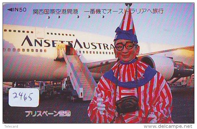 Télécarte  JAPON * ANSETT AUSTRALIA  (2465) * AVIATION * AIRLINE Phonecard  JAPAN AIRPLANE * FLUGZEUG - Avions