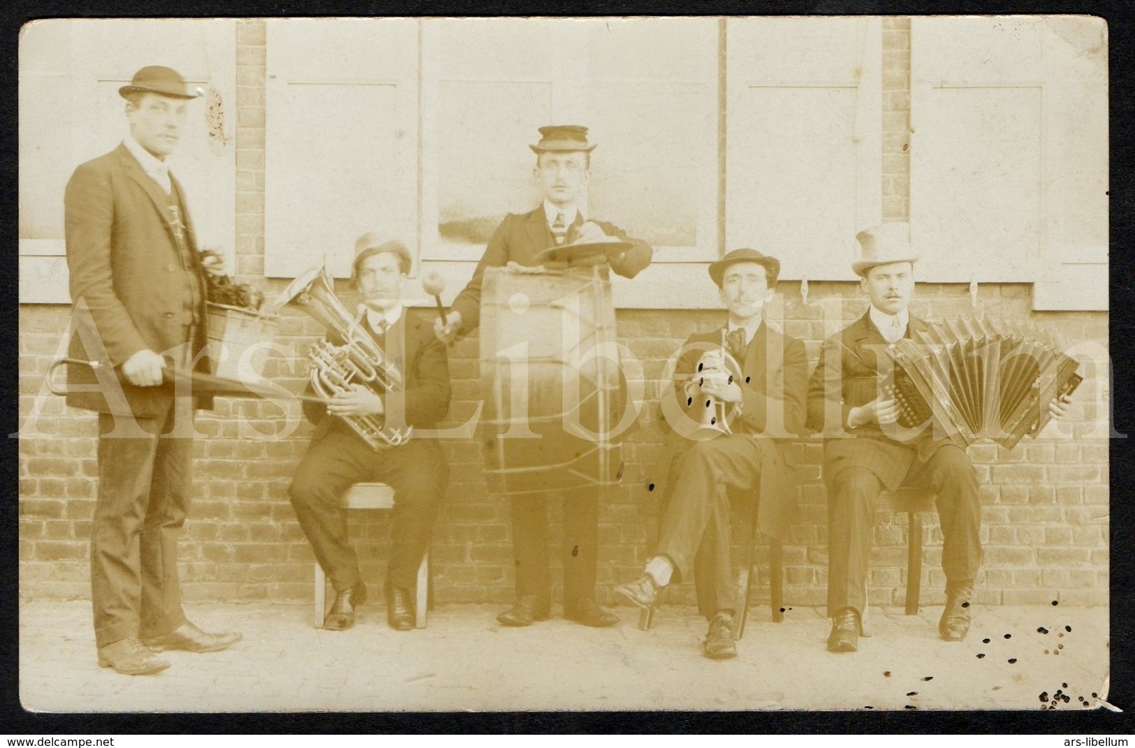 Photo Ancien / Foto / Photo / Music Band / Fanfare / Groupe De Musique / Postcard Size / Unused - Photographie