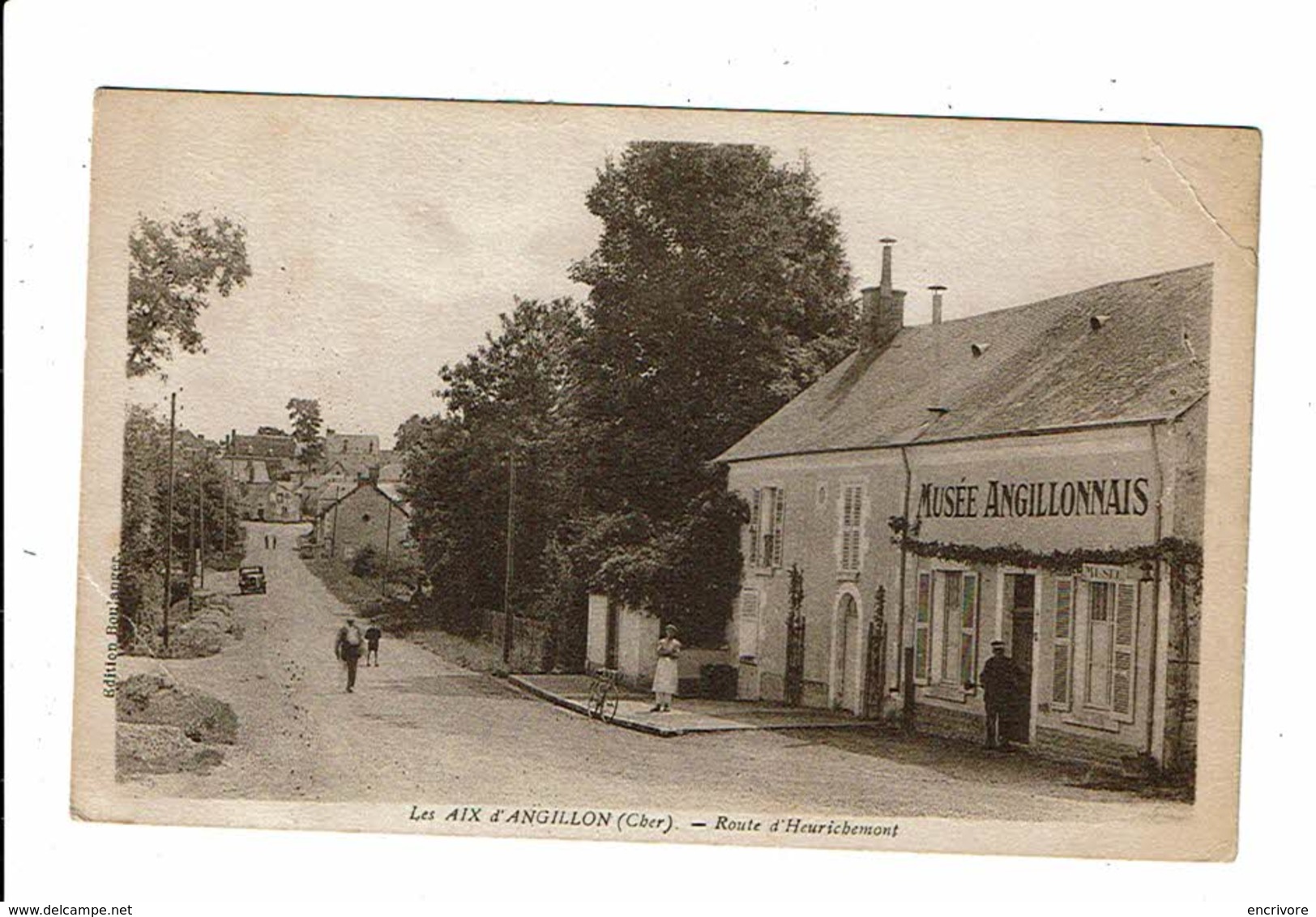 Cpa Les AIX D ANGILLON Route D' Heurichement Musée Angillonnais éd Boulanger - Les Aix-d'Angillon
