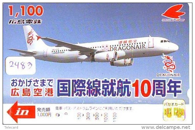 Télécarte  JAPON * DRAGON AIR  (2483) * AVIATION * AIRLINE Phonecard  JAPAN AIRPLANE * FLUGZEUG - Avions