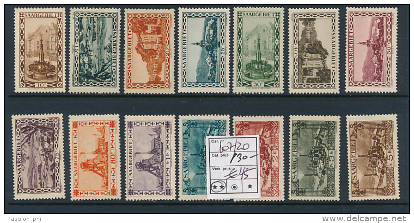 SARRE SAAR YVERT  107/120 MNH - Neufs