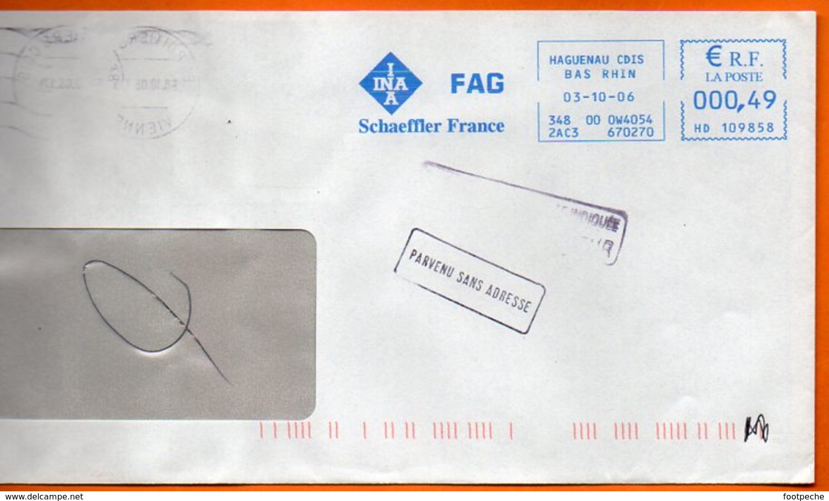 67 HAGUENAU   INA  2006 Lettre Entière 110x220 N° EMA MM 302 - EMA (Empreintes Machines à Affranchir)