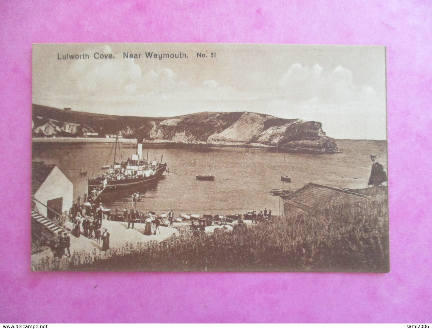 CPA ROYAUME UNI LULWORTH COVE NEAR  WEYMOUTH BATEAU - Weymouth