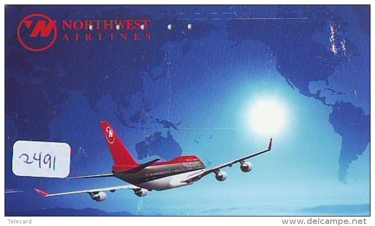 Télécarte  JAPON * NORTHWEST AIRLINES *  (2491)  AVIATION * AIRLINE Phonecard  JAPAN AIRPLANE * FLUGZEUG - Avions