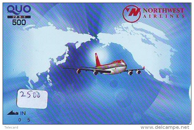 Télécarte  JAPON * NORTHWEST AIRLINES *  (2500)  AVIATION * AIRLINE Phonecard  JAPAN AIRPLANE * FLUGZEUG - Flugzeuge