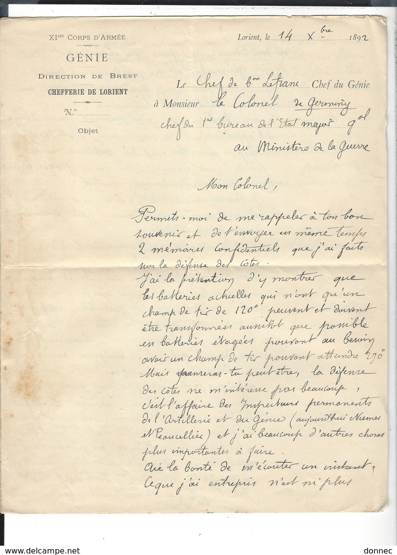 FAMILLE EDOUARD LEFRANC ( La Trinité Sur Mer ) Faire Part Décès + Autographe 2 Lettres 1873 - 1892 ( 6 P. ) - Other & Unclassified