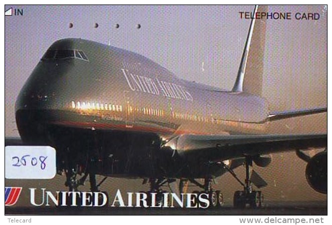 Télécarte  JAPON * UNITED AIRLINES *  (2508)  AVIATION * AIRLINE Phonecard  JAPAN AIRPLANE * FLUGZEUG - Airplanes