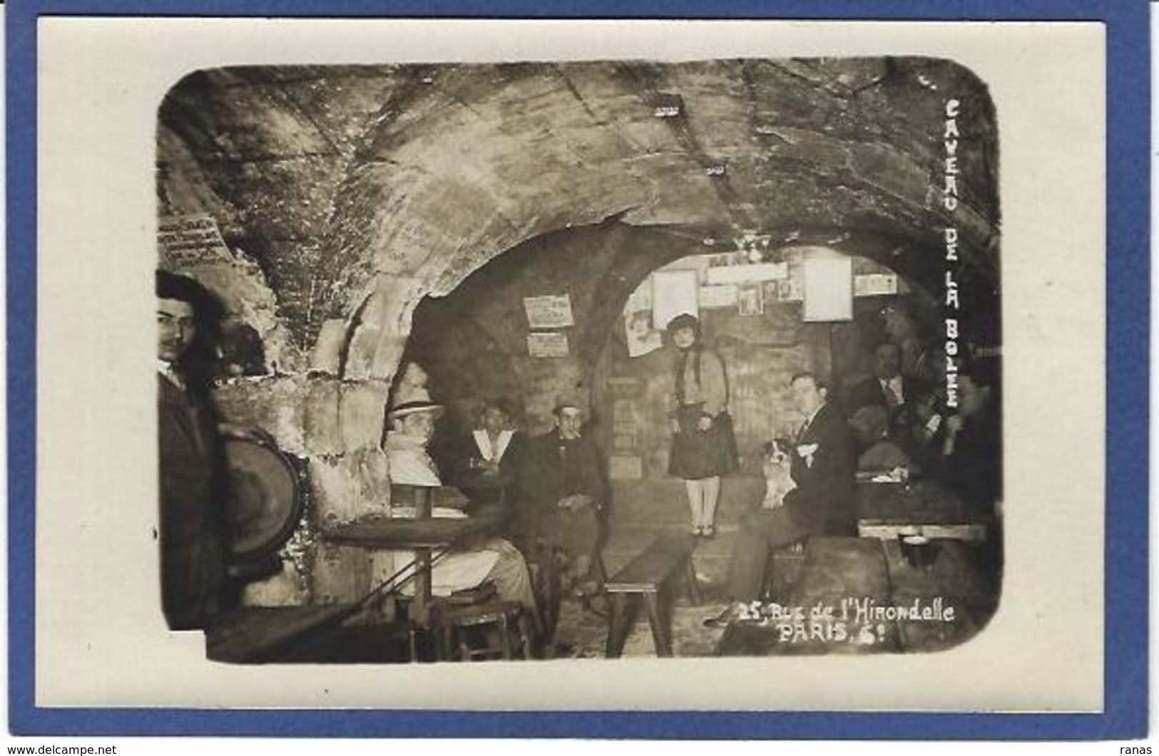 CPA Paris Carte Photo RPPC Caveau De La Bolée Non Circulé Prostitution - Parijs Bij Nacht