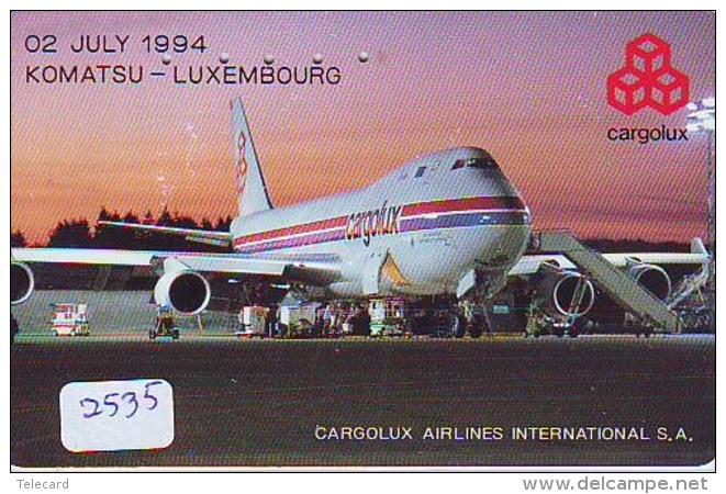 Télécarte  JAPON * CARGOLUX AIRLINES * LUXEMBOURG *  (2535) *  AVIATION * AIRLINE Phonecard  JAPAN AIRPLANE * FLUGZEUG - Avions