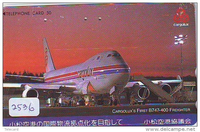 Télécarte  JAPON * CARGOLUX AIRLINES * (2536) *  AVIATION * AIRLINE Phonecard  JAPAN AIRPLANE * FLUGZEUG - Avions