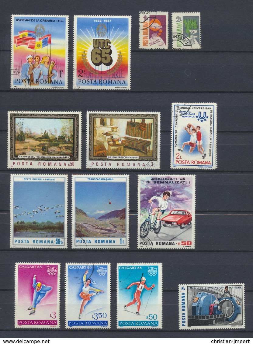 Roumanie  lot entre 1985 et 2002  141 timbres oblitérés