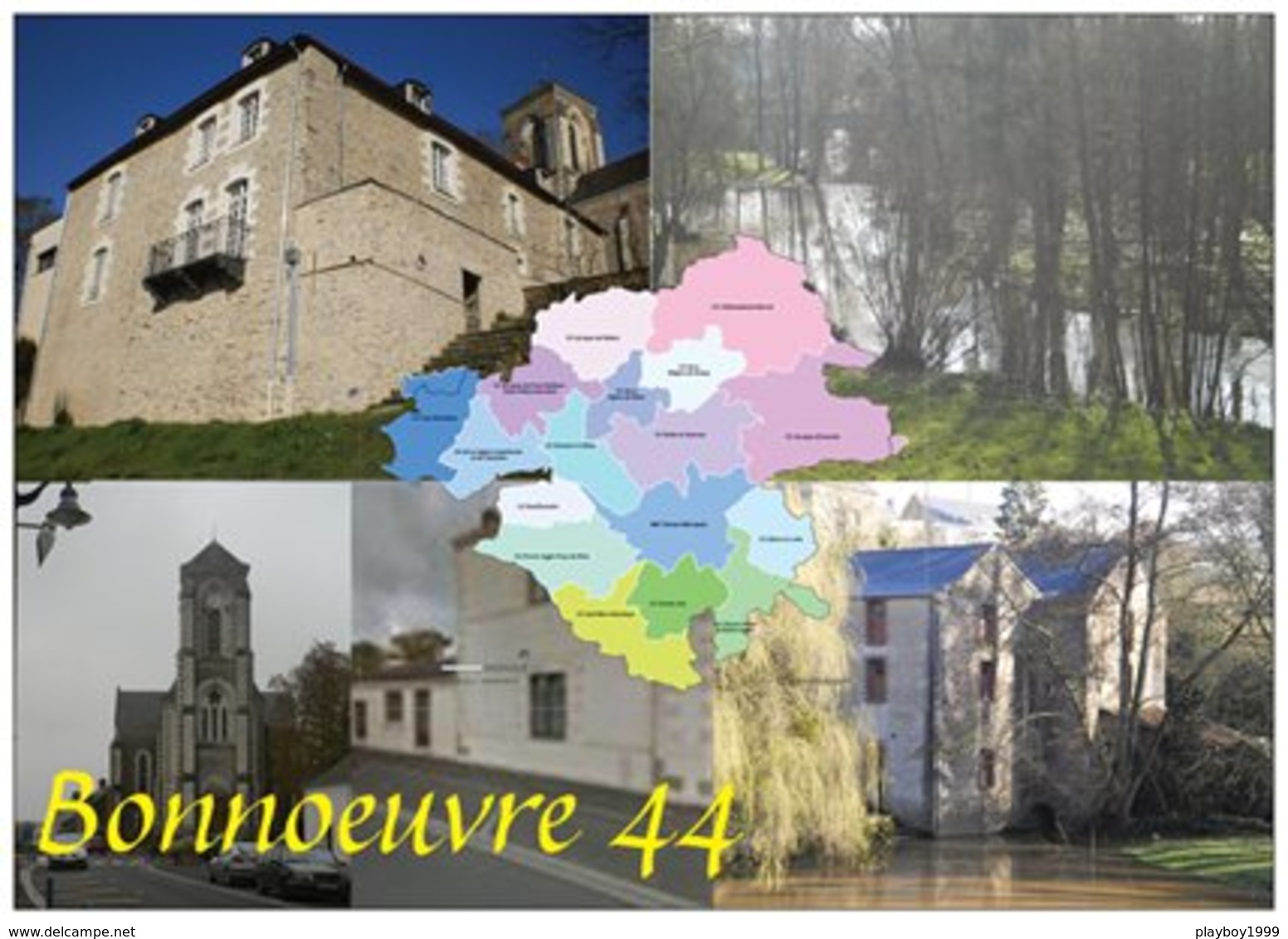 44 - Bonnoeuvre - Multi Vues - 5 Vues + Carte Du Département De La Loire-Atlantique - Cpm - Pas écrite - - Autres & Non Classés