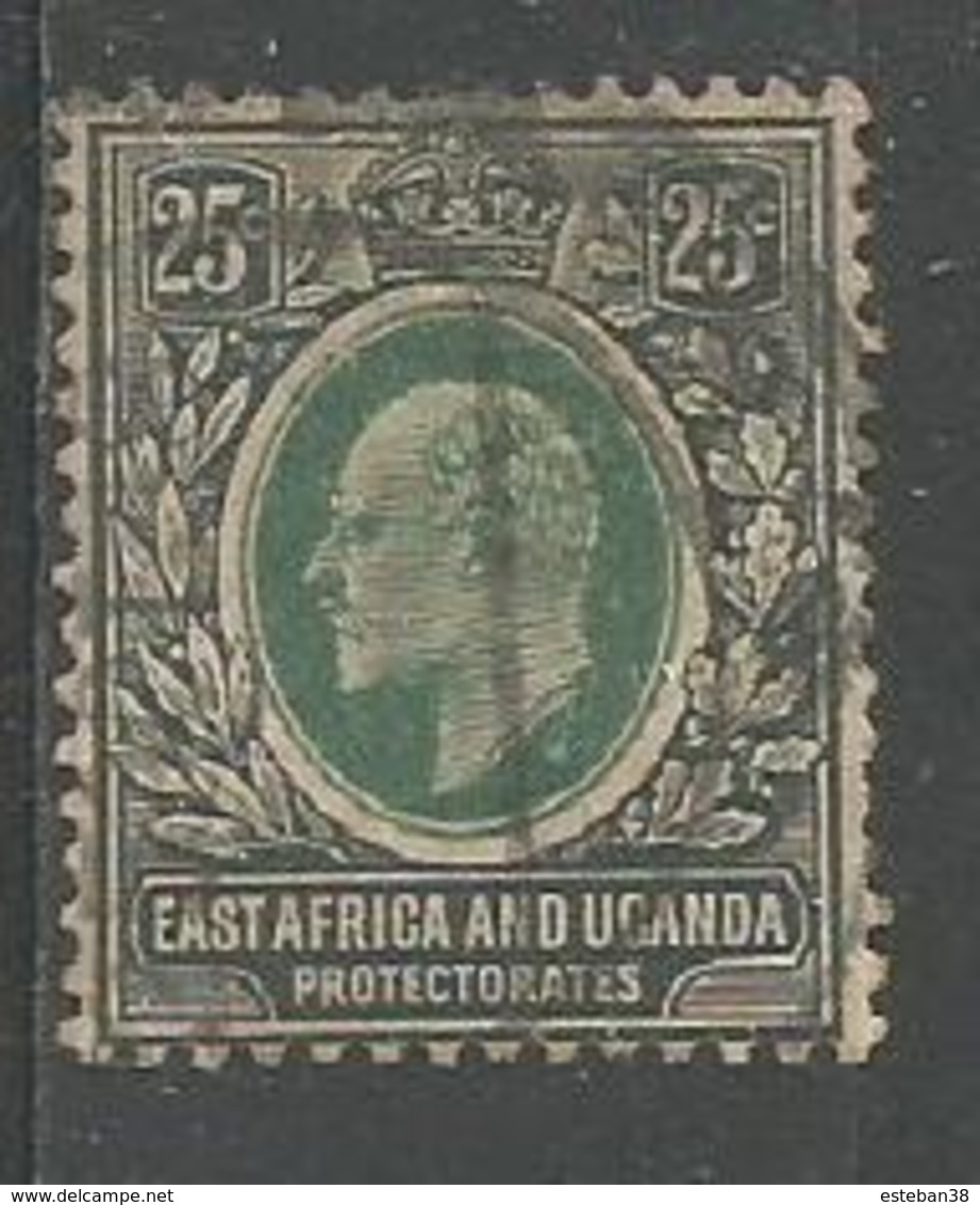 Edouard Vll 25c Noir Et Vert - Kenya & Uganda