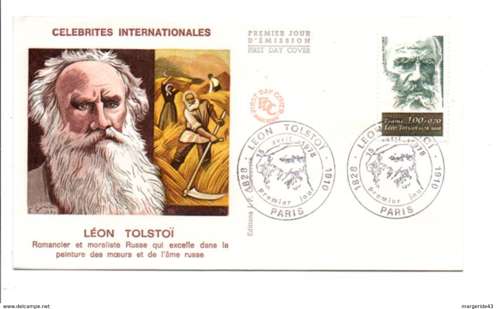 1978 FDC LEON TOLSTOÏ - 2000-2009