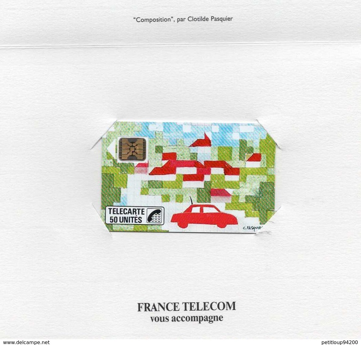 TELECARTE INTERNE *RADIOCOM 2000  La Voiture DESSIN De NOEL Et CLOTILDE PASQUIER  Encart+Voeux  01/89  (C 38 ) - Internes