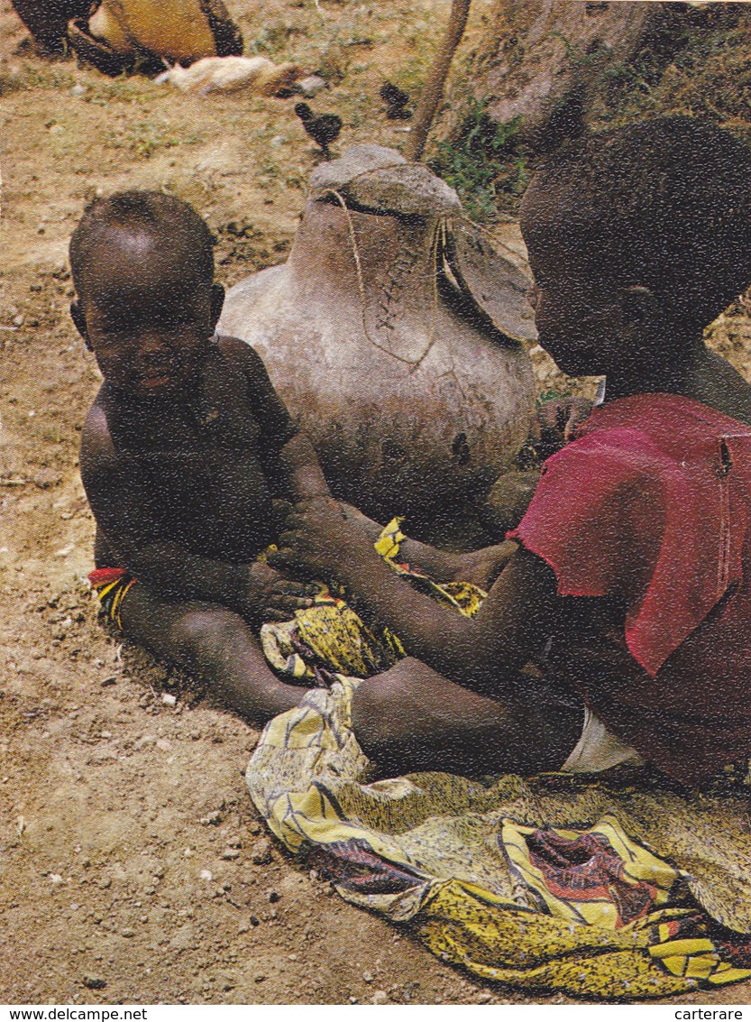 AFRIQUE NOIRE,AFRICA,AFRIKA,CAMEROUN,CAMEROON,CARTE DOUBLE DE MEILLEURS VOEUX,ENFANTS,KOZA - Camerún