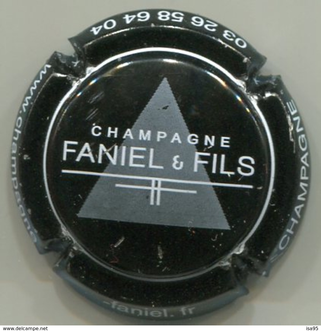 CAPSULE-CHAMPAGNE FANIEL J & Fils N°01c Noir, Gris & Blanc-NR - Sonstige & Ohne Zuordnung