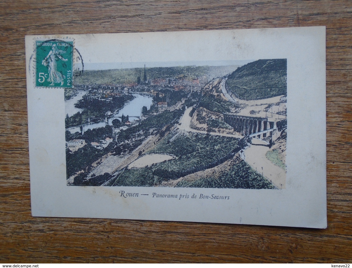 Carte Assez Rare , Rouen , Panorama Pris De Bon-secours - Rouen