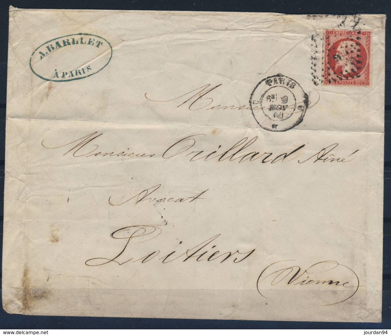 FRANCE  N °  17  B - 1853-1860 Napoléon III