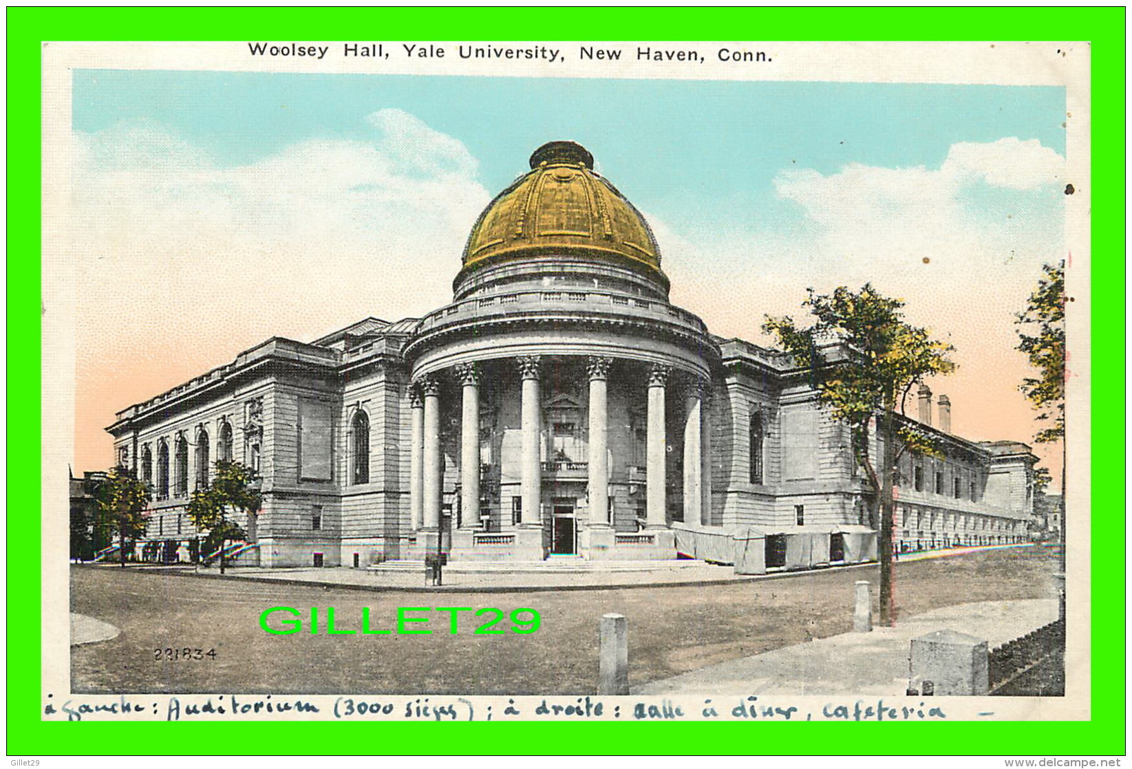 NEW HAVEN, CT - WOOLSEY HALL, YALE UNIVERSITY -  MORRIS BERMAN - WRITTEN - - New Haven