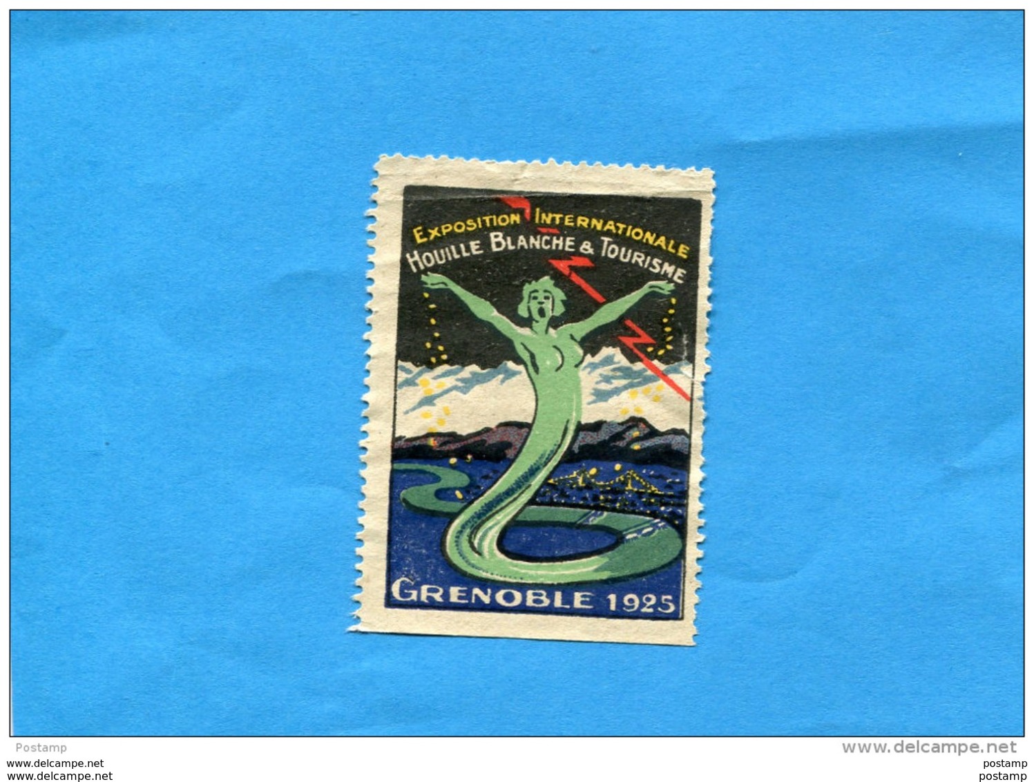 FRANCE--ERINNOPHILIE-- Vignette-grenoble 1925-exposition Houille Blanche & Tourisme NSG - Tourism (Labels)