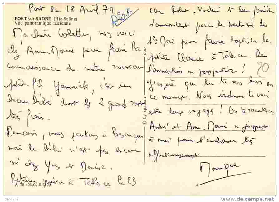 70 - Port Sur Saone - Vue Générale Aérienne - Voir Scans Recto-Verso - Autres & Non Classés