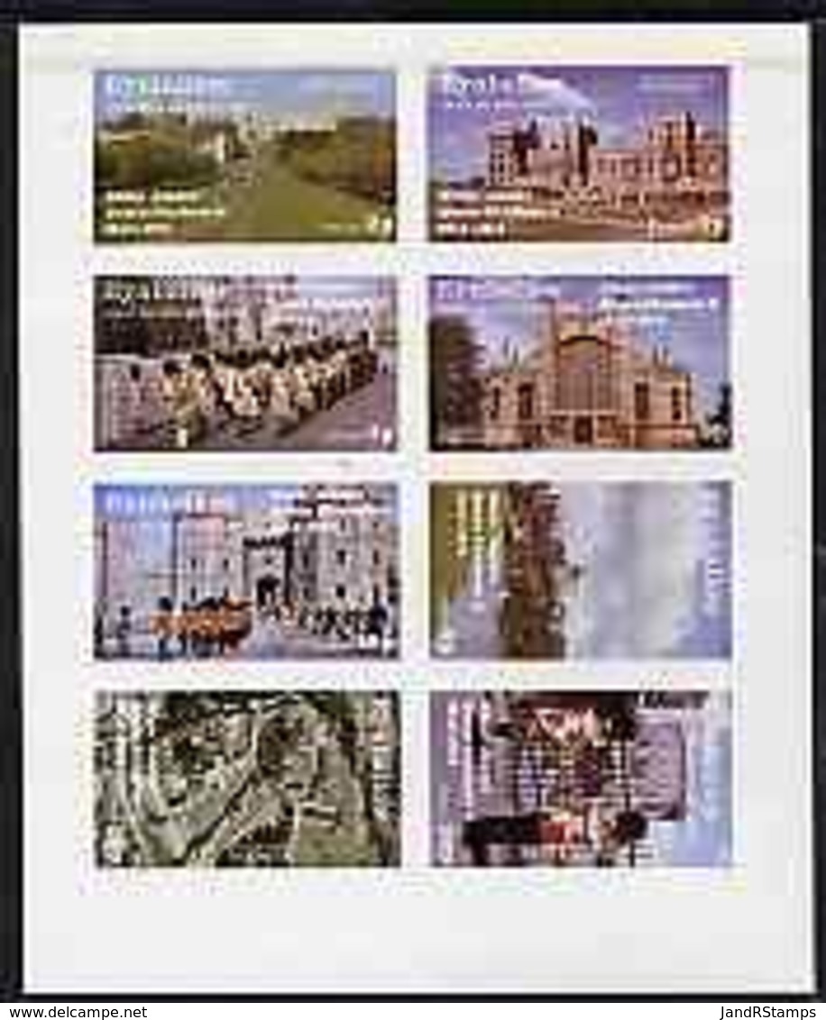 Eynhallow 1977 Silver Jubilee Imperf Set Of 8 Values (Scenes Around Windsor Castle) U/m ROYALTY MILITARIA - Local Issues