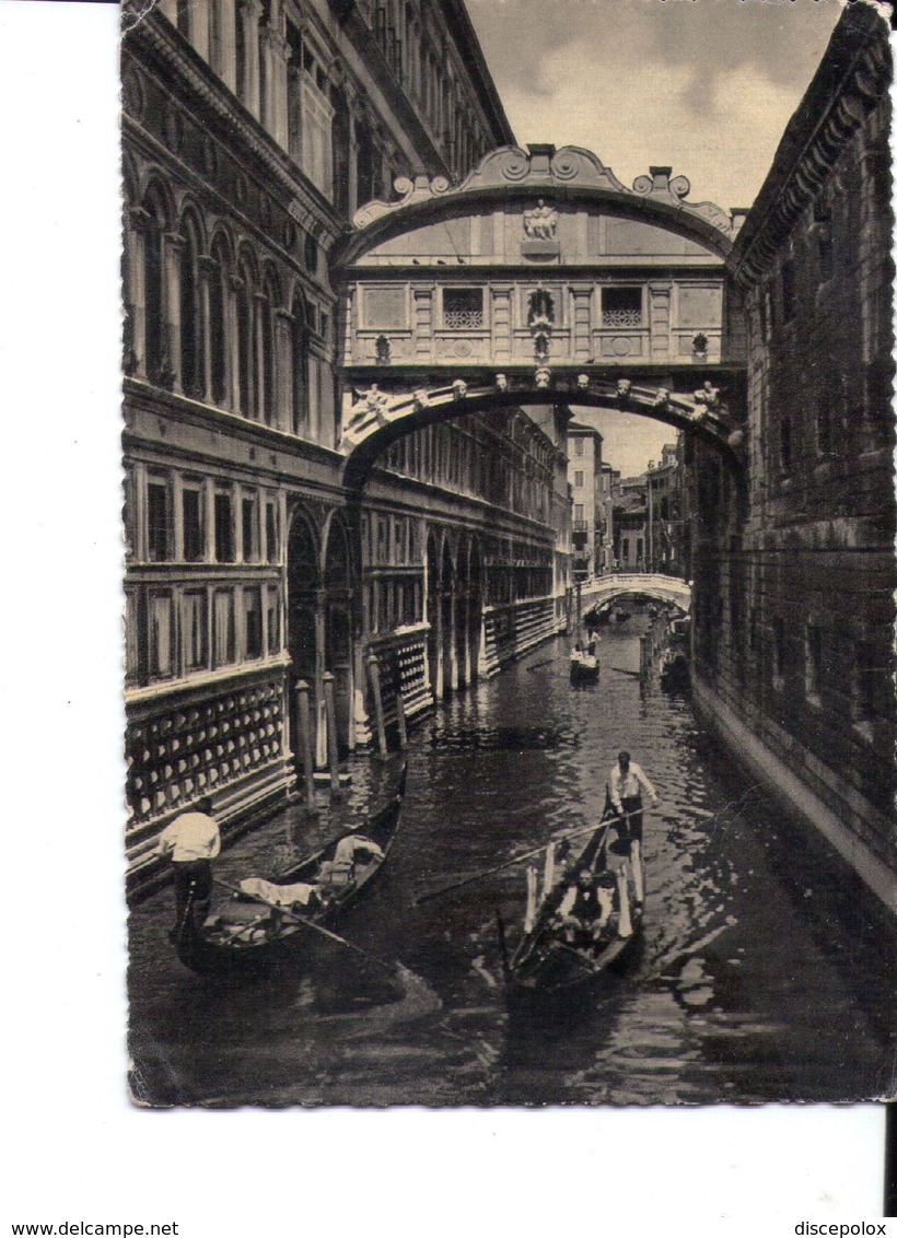 U3336 CARTOLINA 1951 VENEZIA, PONTE DEI SOSPIRI (pont Bridghe Brucke) _ ED BORGONI / CESARE CAPELLO - Venezia