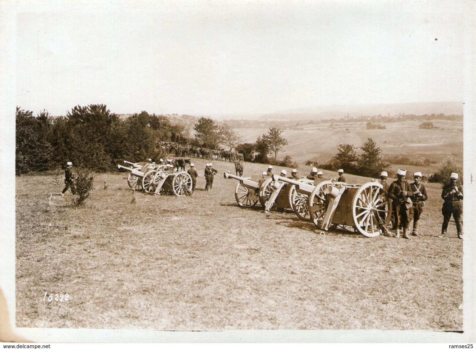 (73)  Photo Originale Canon Soldats Photo M Rol Paris  18X13cm (Bon Etat) - Guerre, Militaire