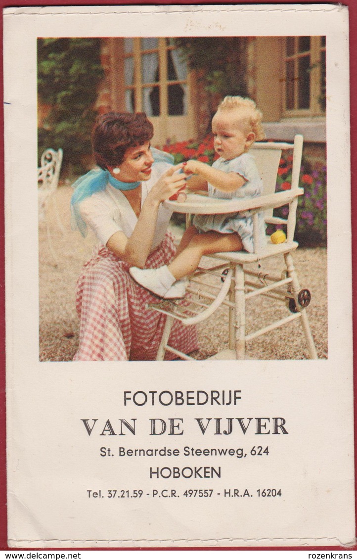 Oud Fotohoesje Pochette De Photos Fotobedrijf Van De Vijver Hoboken St. Bernardse Steenweg - Autres & Non Classés