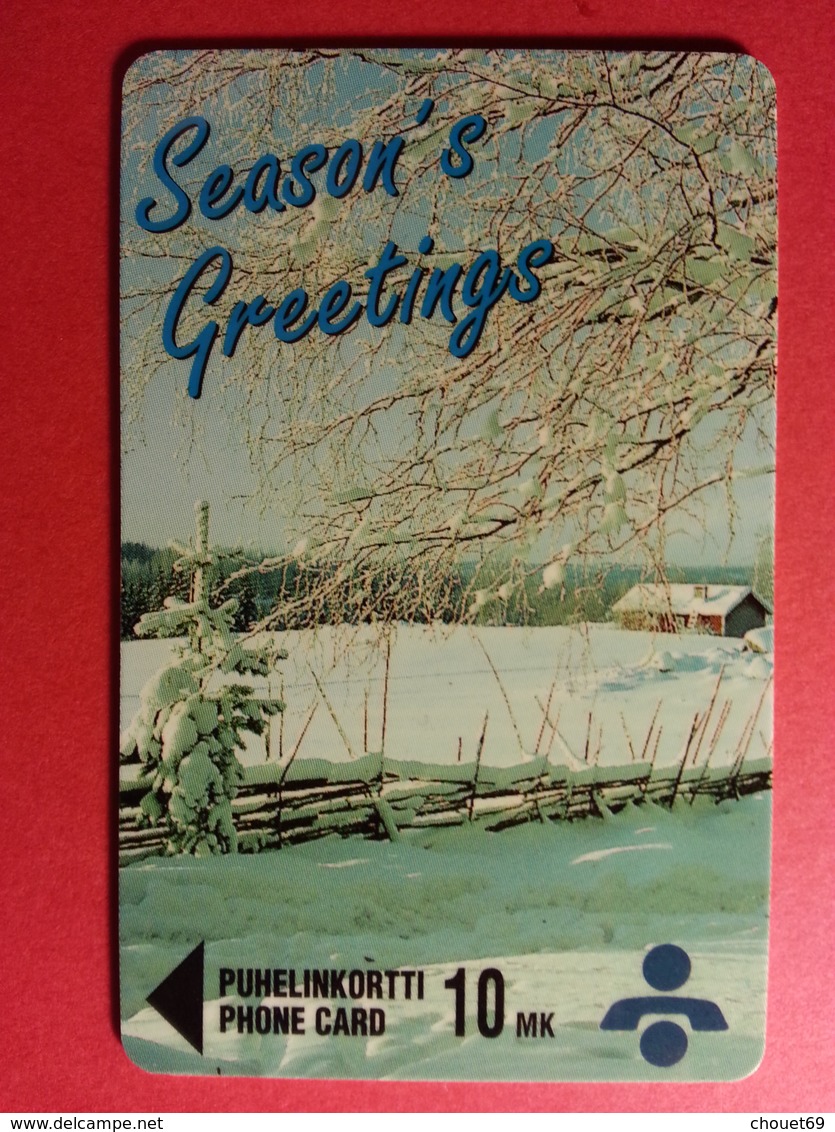 FINLAND Snowy Beauty Recto Season's Greetings - Lot 0074 - 1500ex - Exp 12/96 - FINLANDE (CB1217) - Finlande
