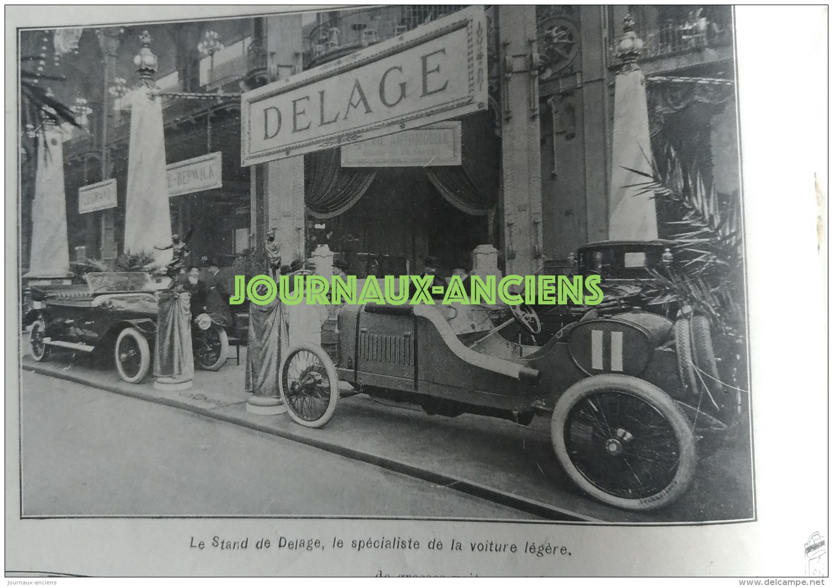 1913 SALON DE L'AUTOMOBILE - MARQUIS DE DION - DELAGE - SIGMA VICTORIEUSE À GAILLON - CHARRON - HISPANO SUIZA - AUSTIN - 1900 - 1949