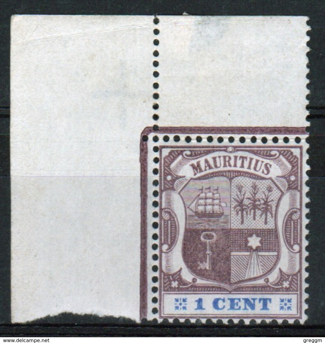 Mauritius Queen Victoria 1895 One Cent Dull Purple And Ultramarine Stamp. - Mauritius (...-1967)