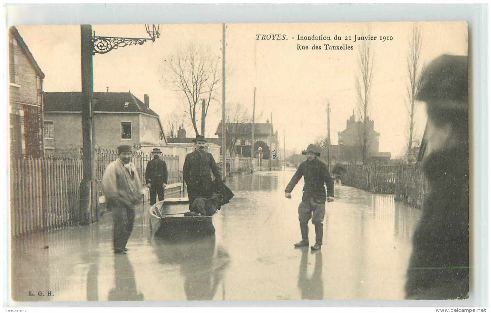 23037 - TROYES - INONDATIONS DU 21 JANVIER 1910 / RUE DES TAUXELLES - Troyes
