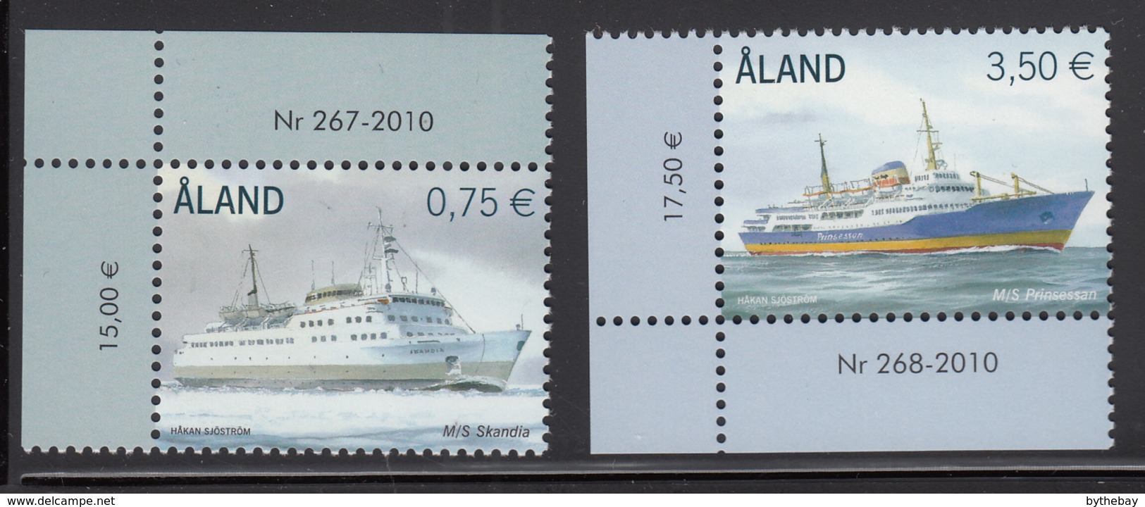 Aland 2010 MNH Scott #301-#302 Set Of 2 Passenger Ferries M/S Skandia, M/S Prinsessan - Aland