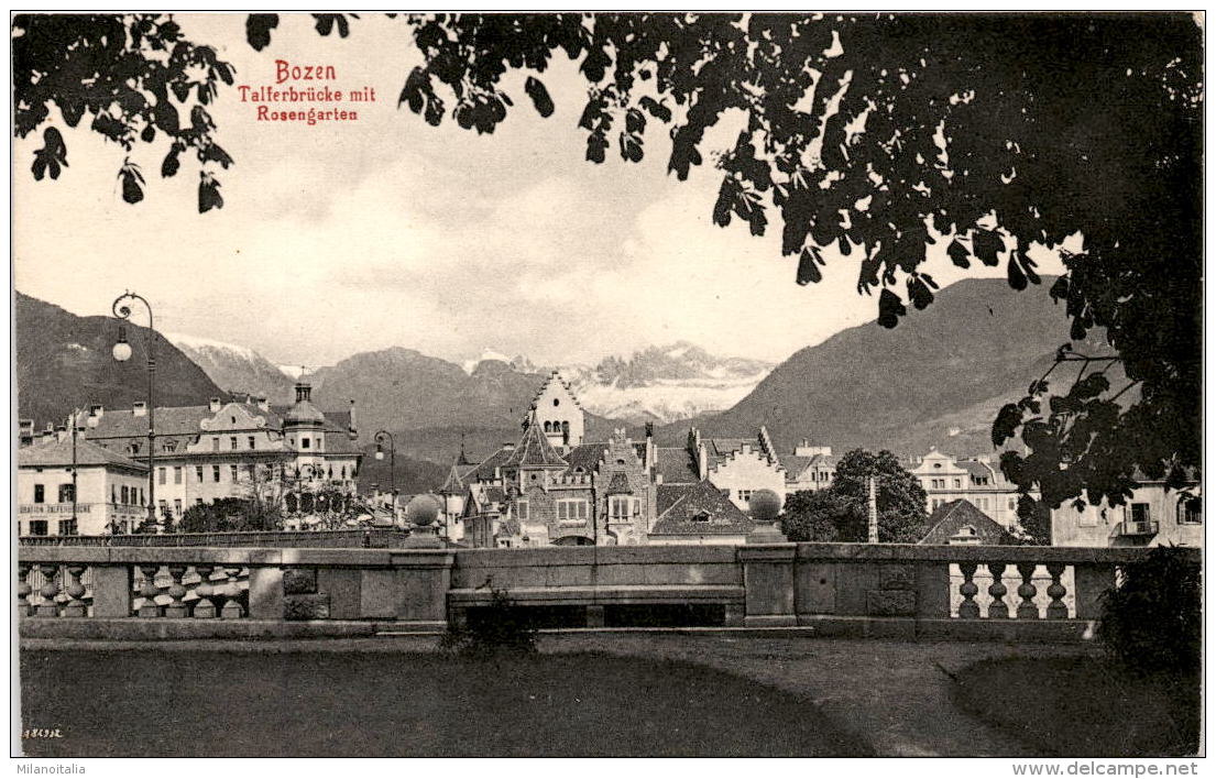 Bozen - Talferbrücke Mit Rosengarten - Bolzano (Bozen)