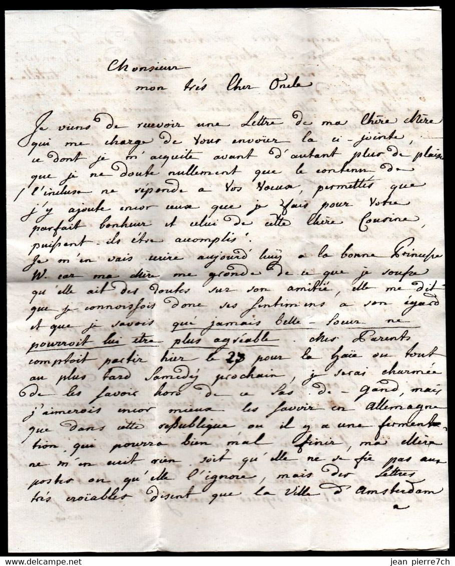 4 Briefe an Adolf von Hessen-Philippsthal-Barchfeld (1743 - 1803) mit intaktem Siegel und Inhalt
