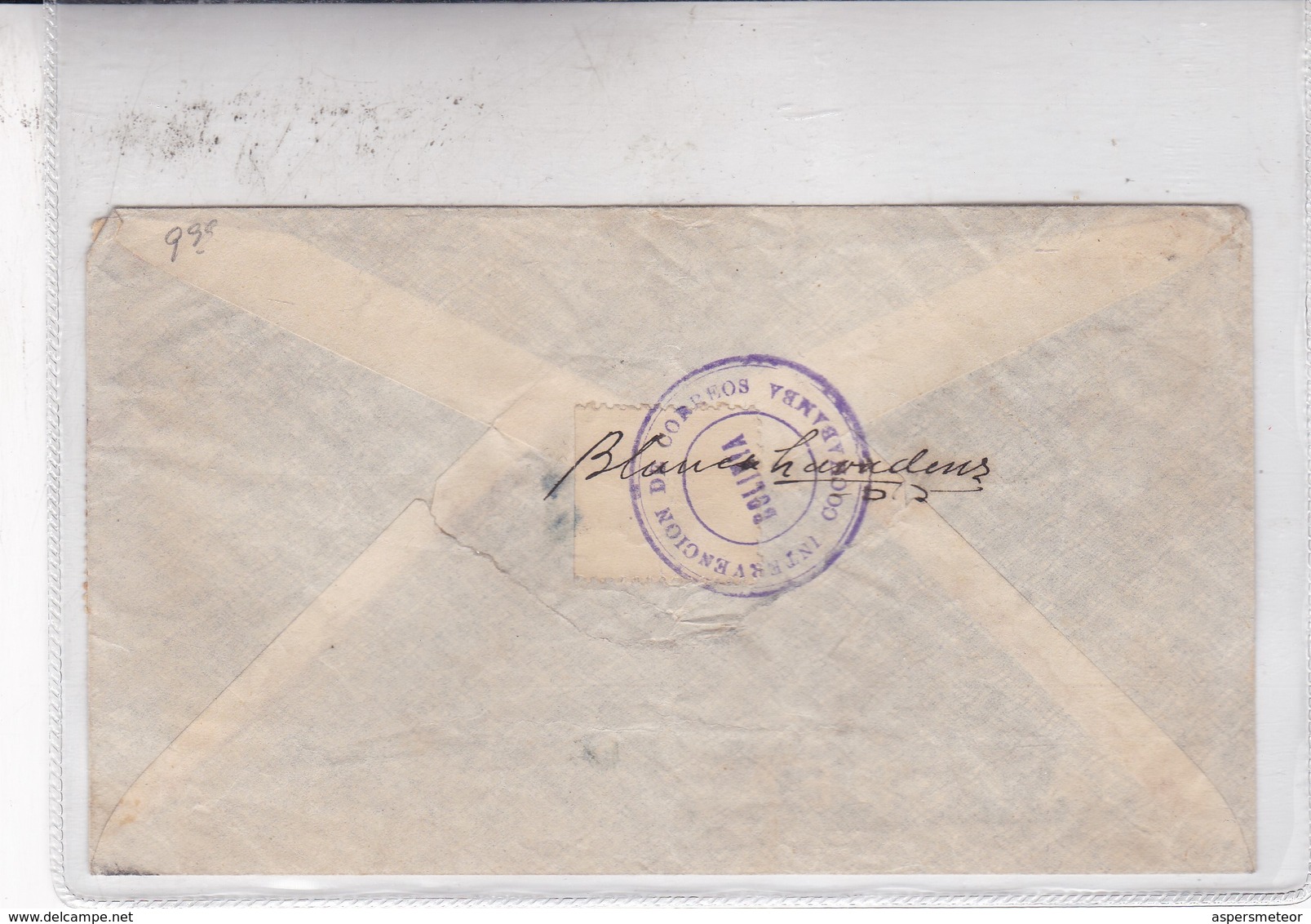 ENVELOPE CIRCULEE 1951 BOLIVIA TO ARGENTINE MIXED STAMPS  - BLEUP - Bolivia